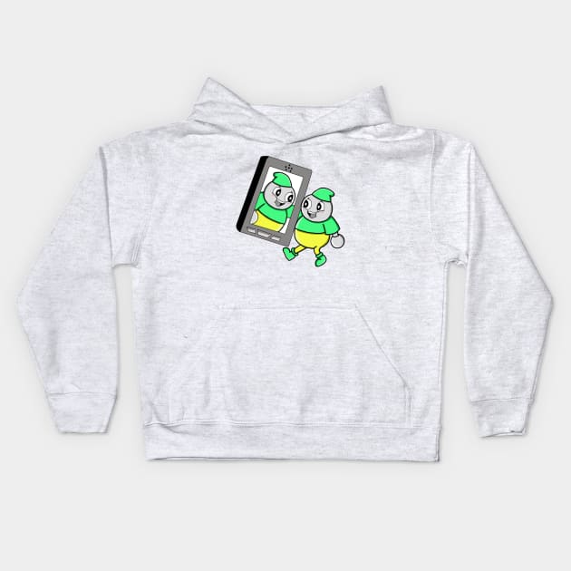 Phone Pebble Kids Hoodie by garciajey